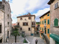 Esterno, Ca' San Marco nel nucleo storico della città vecchia, Labin (Albona), Istria, Croazia Labin